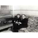 D017. Ruth Posselt and Emanuel Bay aboard the Queen Mary, April 1937.